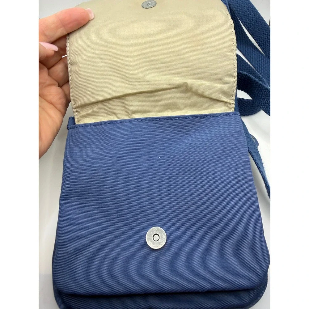 Kipling Tally Crossbody Phone‎ Bag Blue Nylon Small Travel Pouch with Card Slots